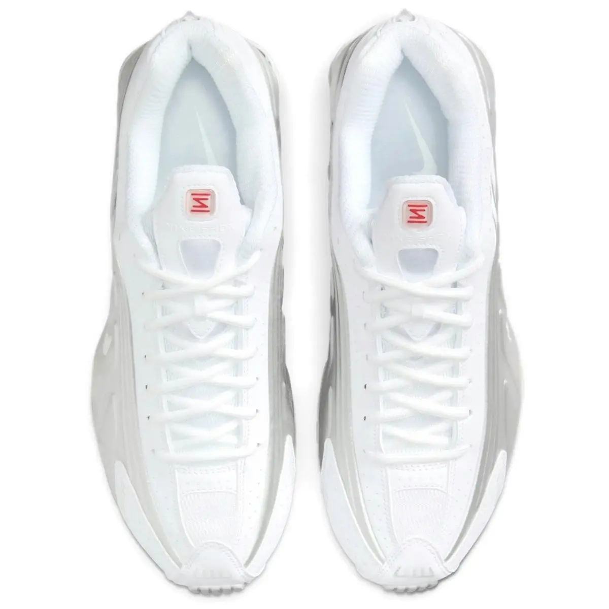 Nike shoes - Nike Shox - Shox - Silver, Maufacturer: White/White/Bright Crimson/Metallic 10