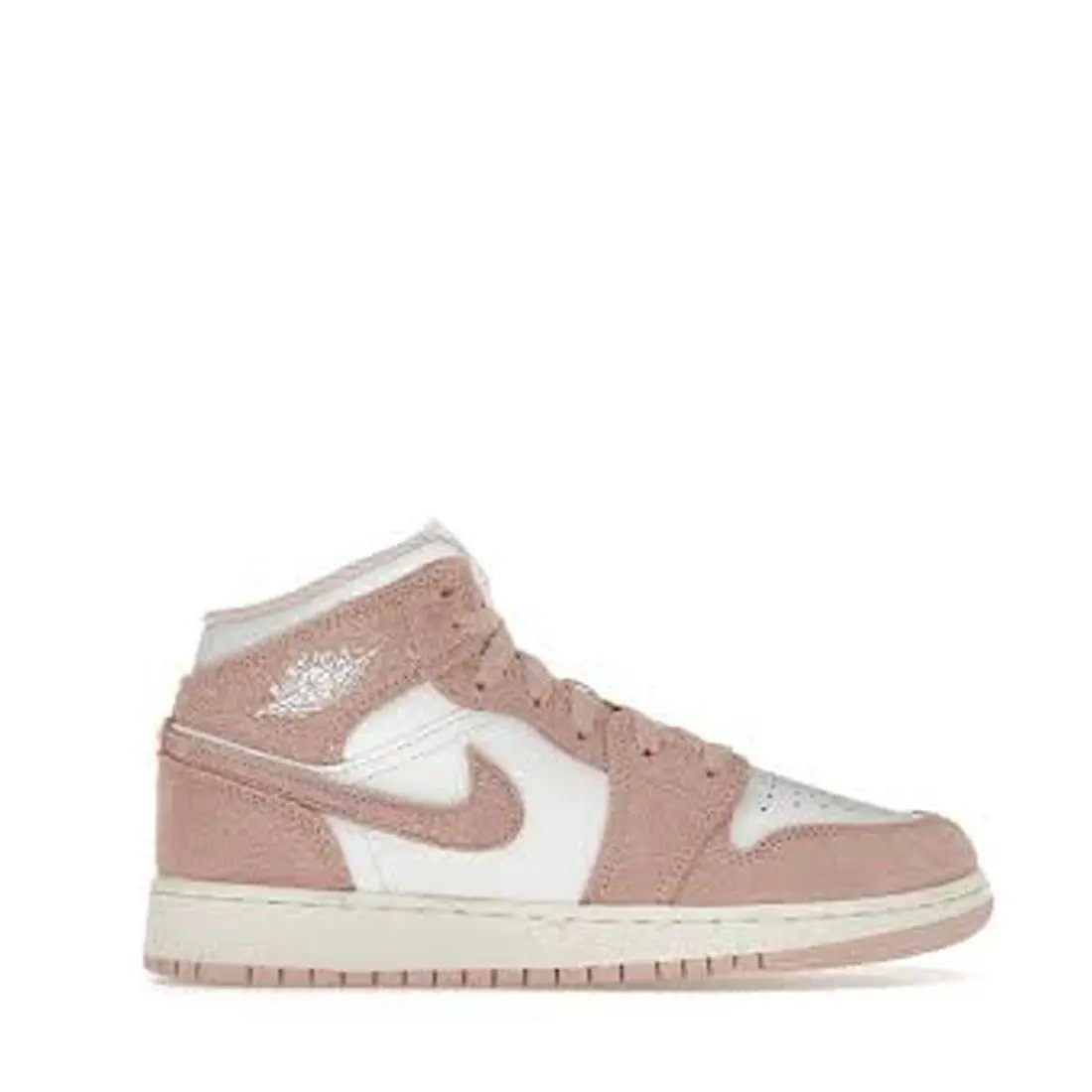 Nike Air Jordan 1 Mid SE GS Legend Pink White Gold FN7432-161 Shoes Box - Pink