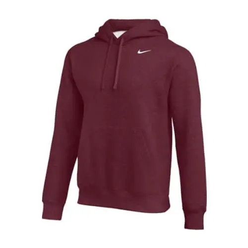 Men`s Fleece Pullover Hoodie Sweatshirt Dark Maroon by Nike