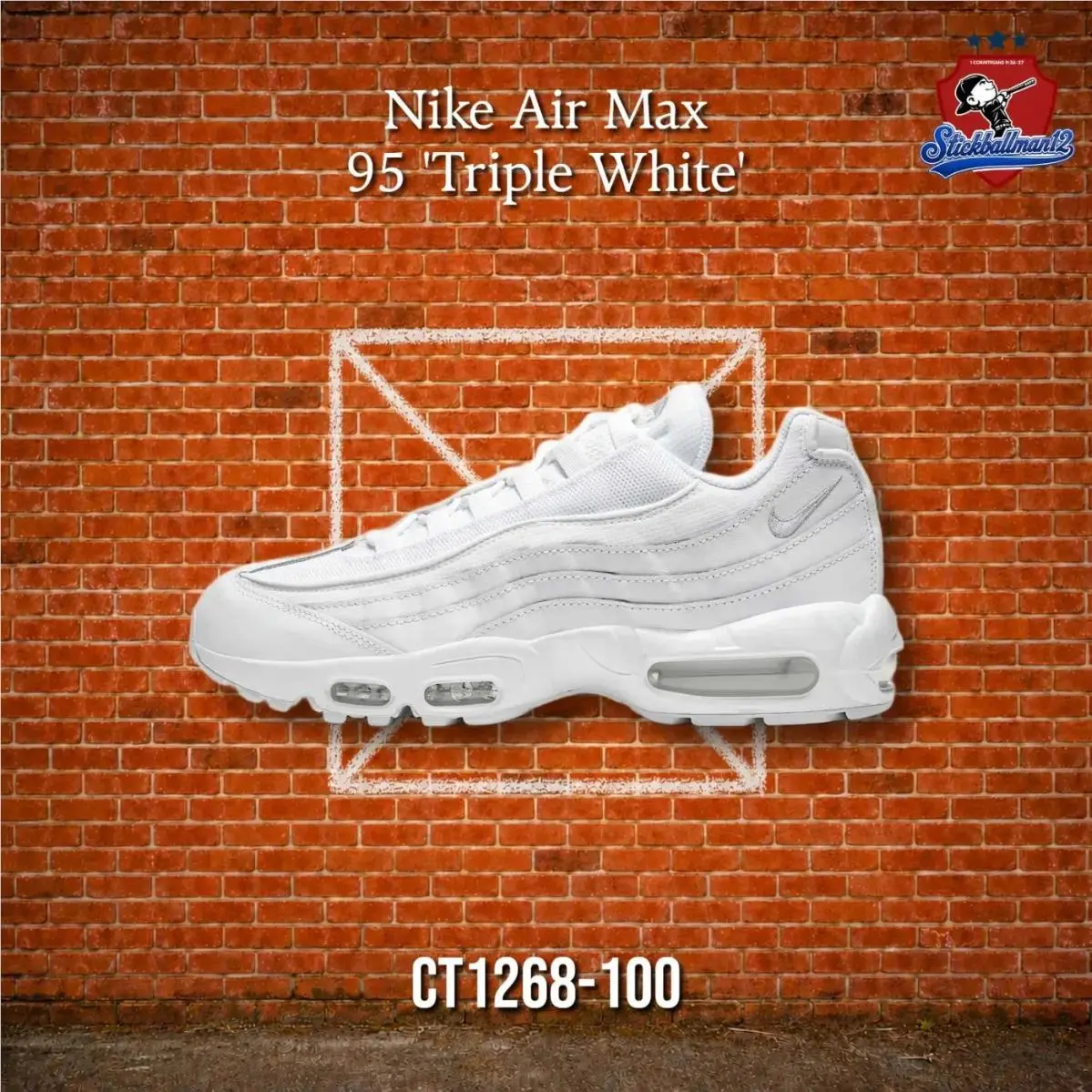 Nike Air Max 95 Triple White CT1268-100 - Multicolor
