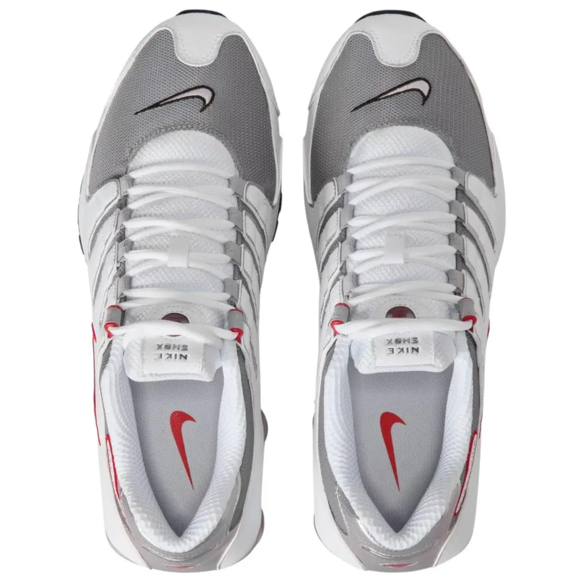 Nike shoes - Nike Shox - Shox - White, Maufacturer: White/Metallic Silver/Sport Red 20