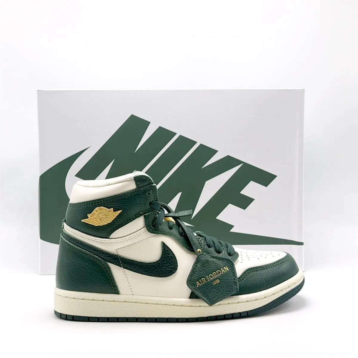 Women Nike Air Jordan 1 High OG Pale Ivory / Pro Green FD2596 101