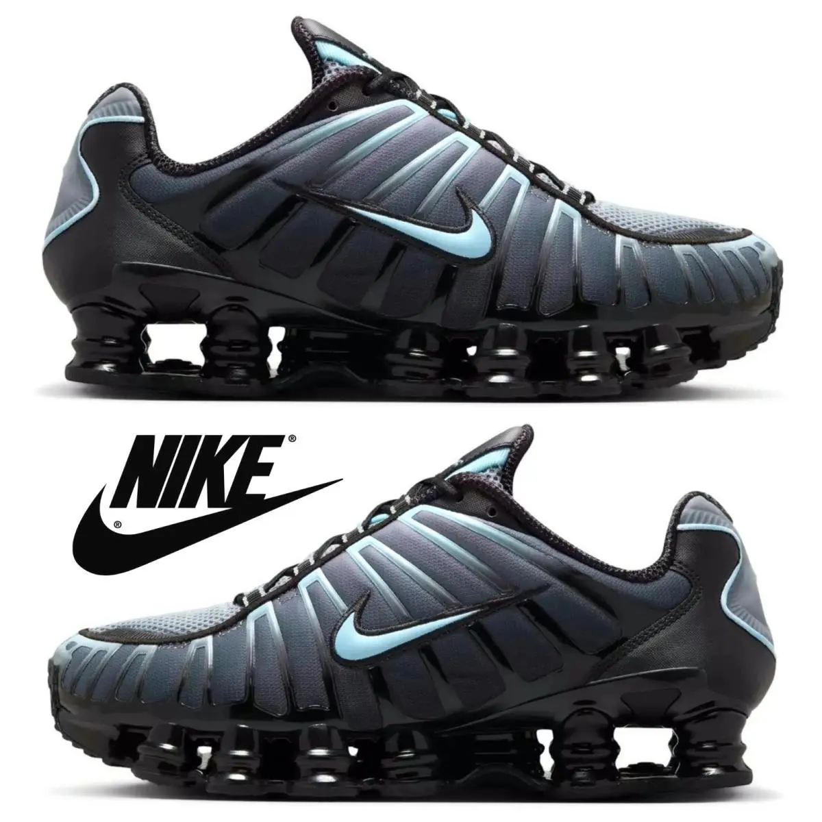 Nike shoes - Nike Shox - Shox - Blue, Maufacturer: Black/Cool Grey/Celestine Blue 6