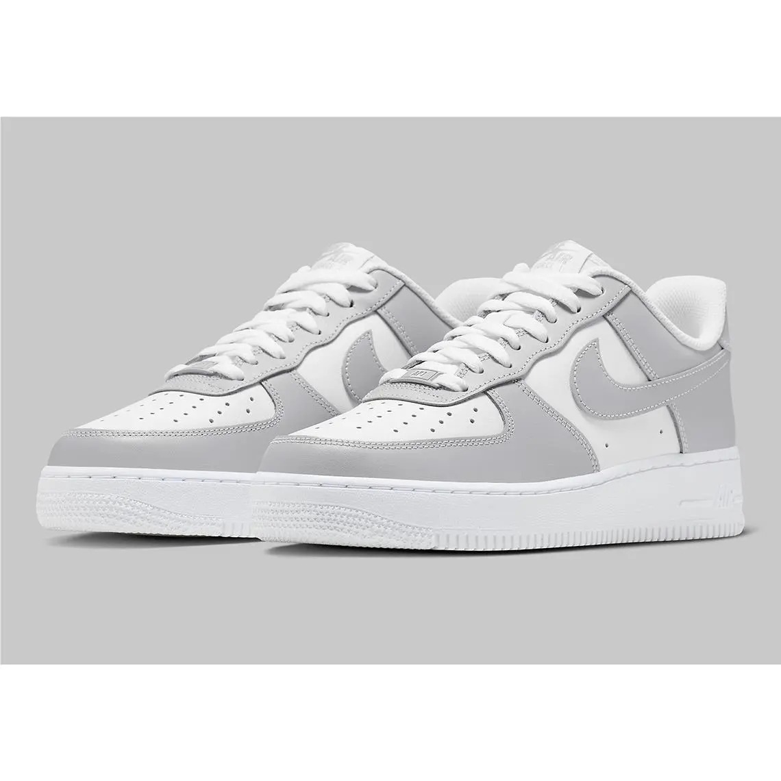 Nike Air Force 1 Low `07 Light Smoke Grey White Men`s Sports Sneaker FD9763-101
