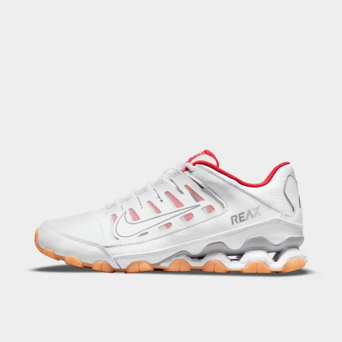 Men`s Nike Reax 8 TR Training Shoes White/wolf Grey/chile Red/white 621716 103