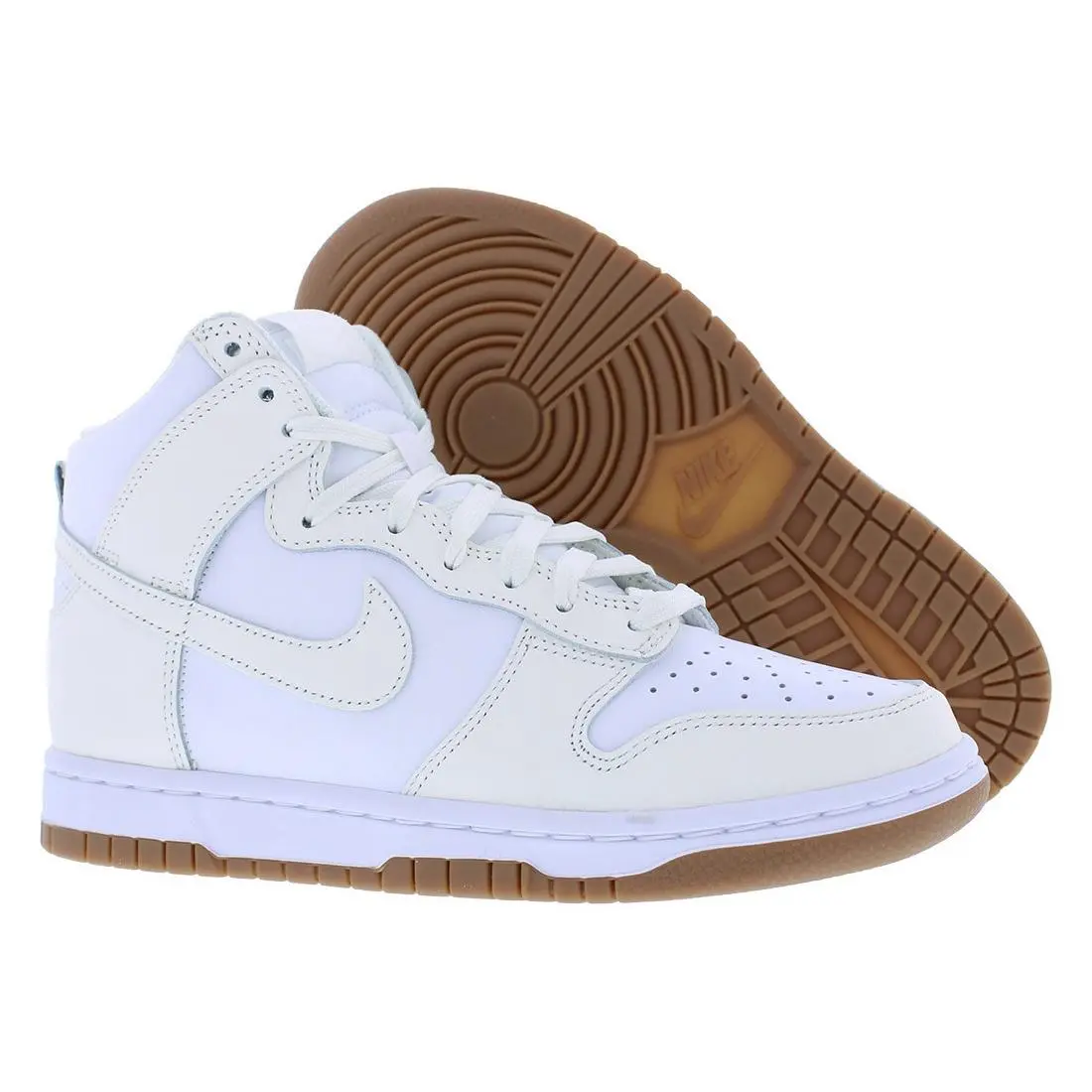 Nike Dunk High Womens Shoes - White/Sail/Gum Medium Brown, Main: White
