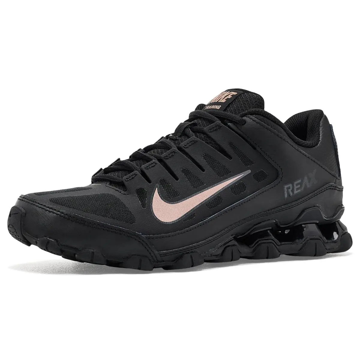 Woman`s Sneakers Athletic Shoes  Reax 8 Trainer Mesh Black/Metallic Rose Gold/Anthracite by Nike