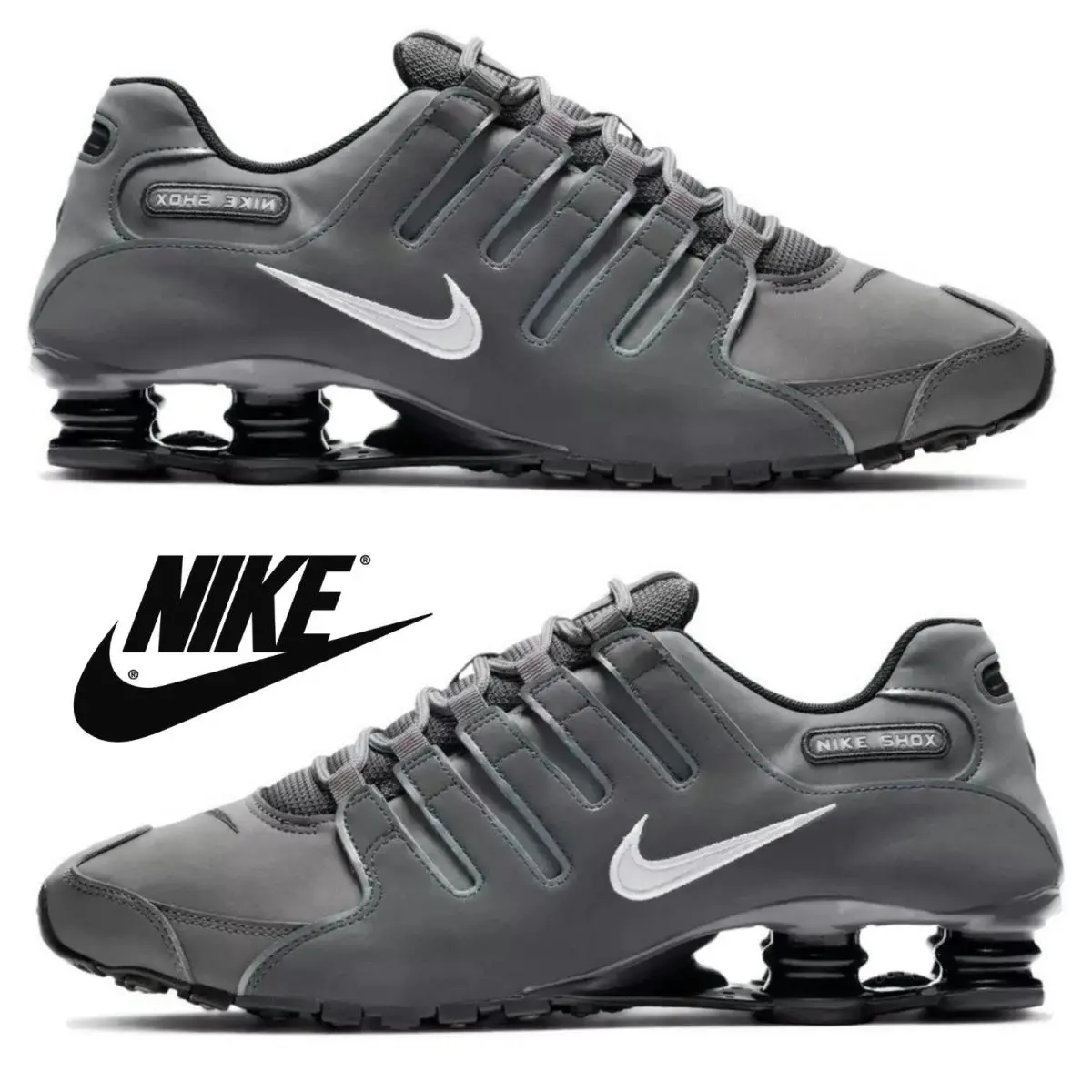 Nike shoes - Nike Shox - Shox - Gray, Maufacturer: Dark Grey/Metallic Iron Ore 23