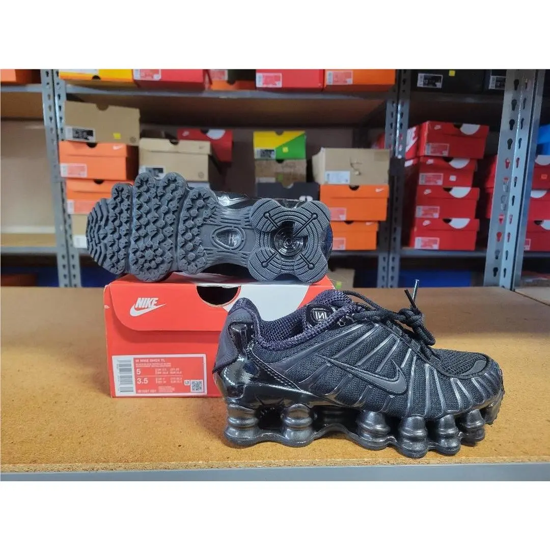 Nike Shox TL Women Shoes Black Metallic Silver IB1087 001 Size 5