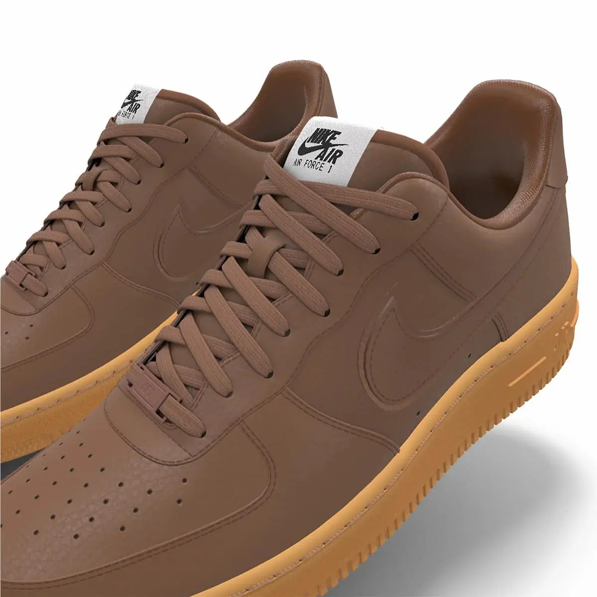 Nike shoes - Nike Air Force 1 - Air Force - Brown 7