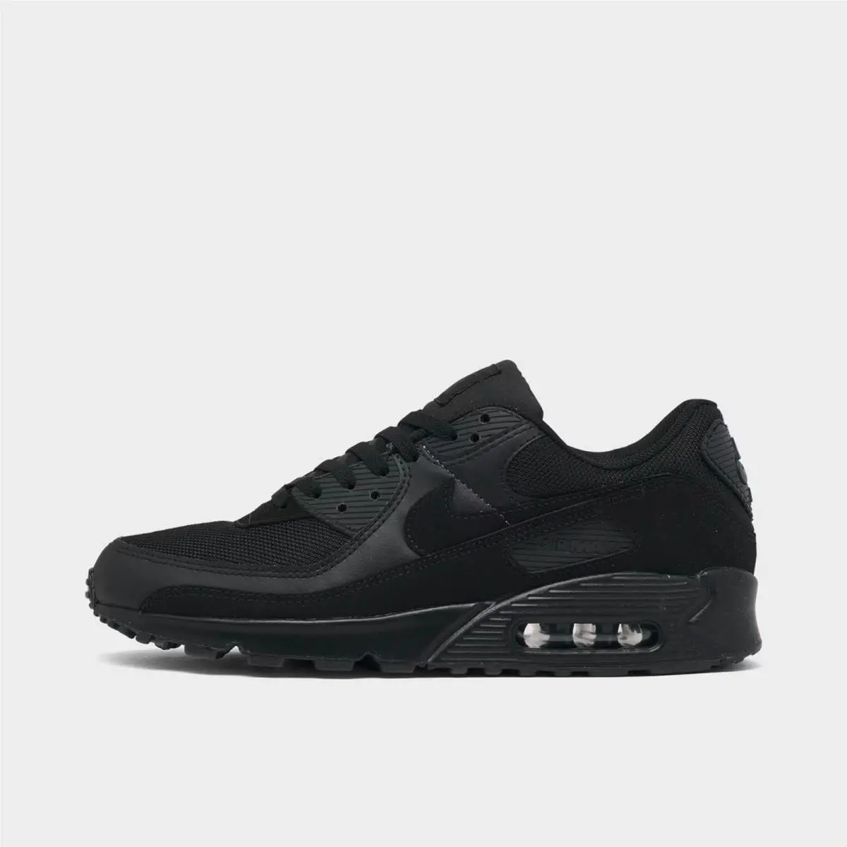 Men`s Nike Air Max 90 Casual Shoes Black/black/black/black CN8490 003
