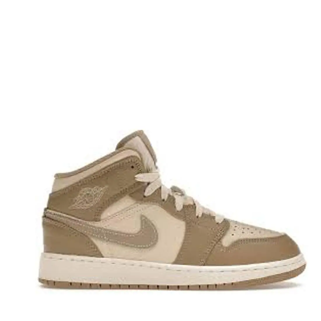 Nike Air Jordan 1 Mid GS Big Kids Legend Light Brown Khaki HF4781-203 Box - Brown