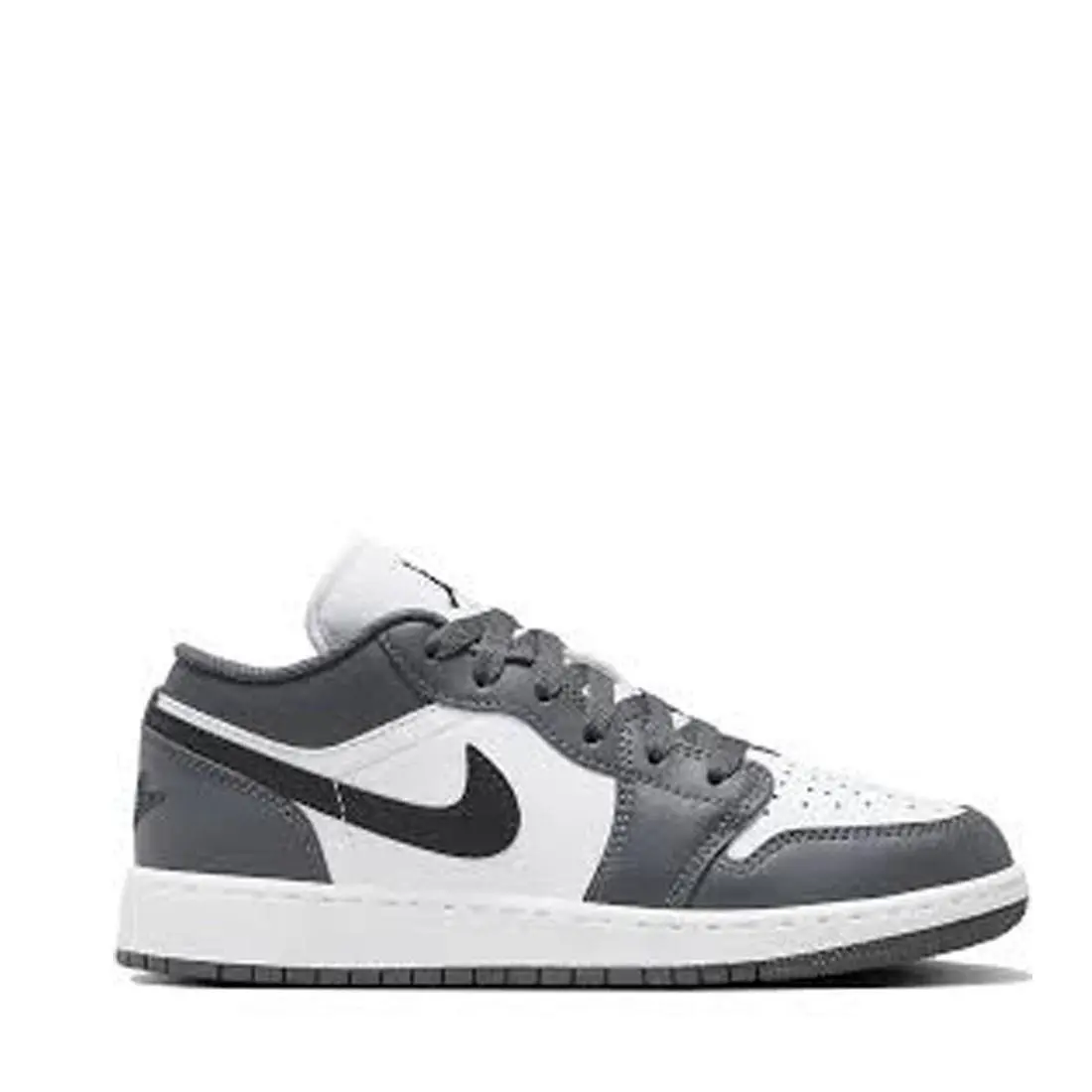 Air Jordan 1 Low Big Kids` Shoes White Black Iron Grey 553560-152 GS Sneakers Ne
