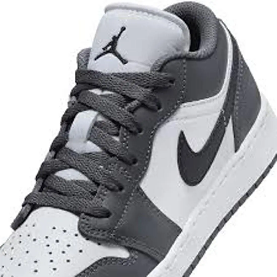 Nike shoes - Jordan 1 Low White Black Iron Grey - Gray 8