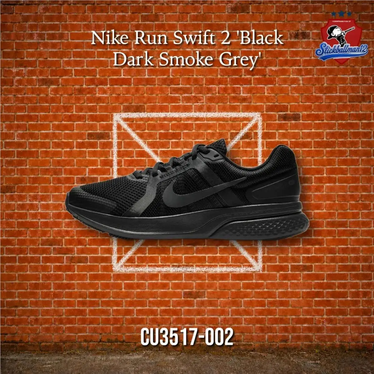 Nike Run Swift 2 Black Dark Smoke Grey CU3517-002 - Multicolor