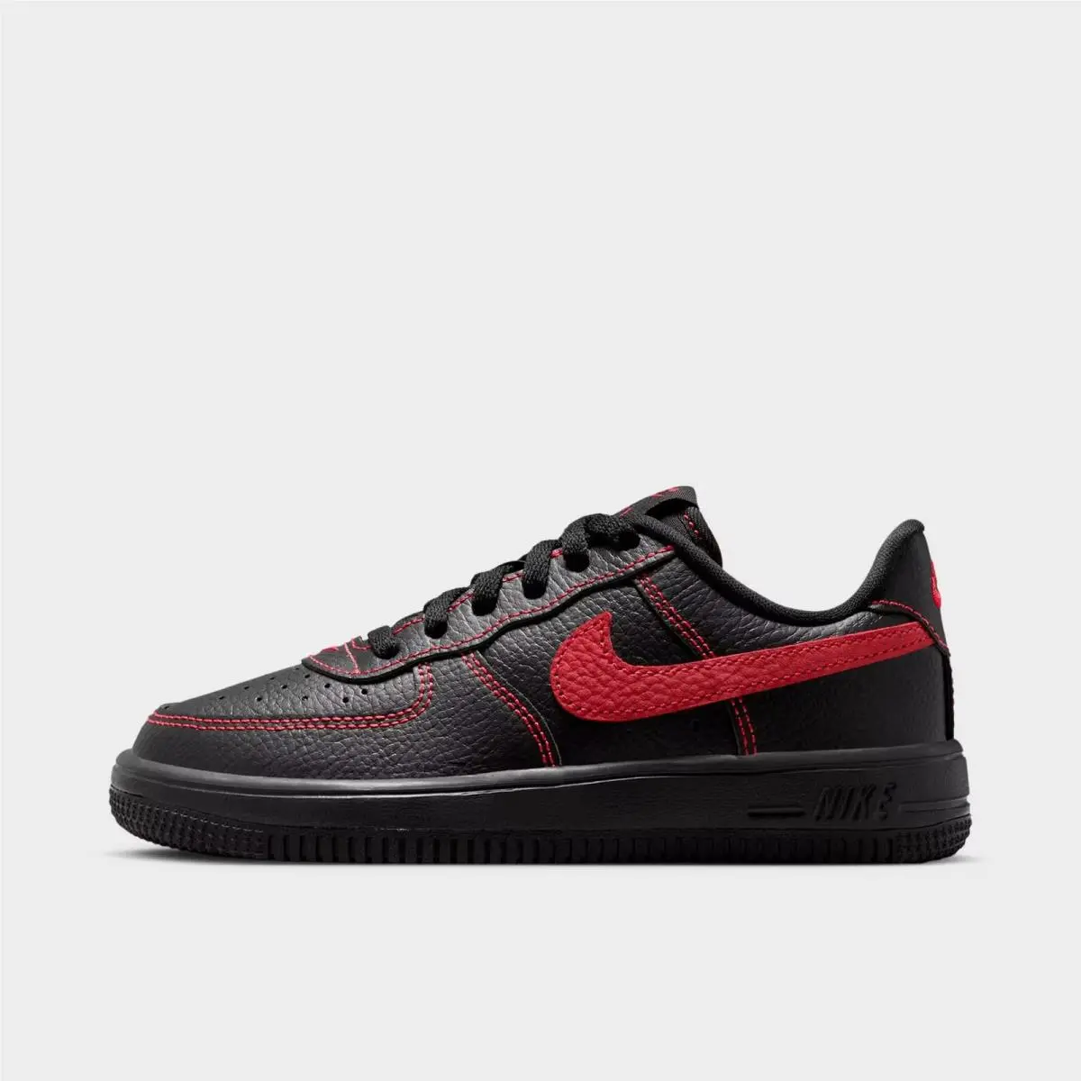 PS Nike Force 1 Low Black/black/black/university Red IM7997 001