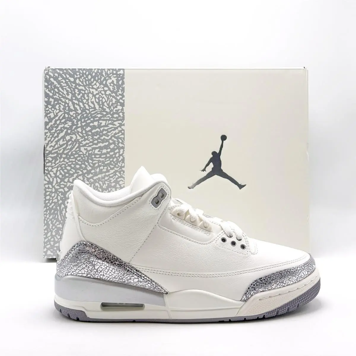 Women Nike Air Jordan 3 Retro Sail / Cement Grey CK9246 100
