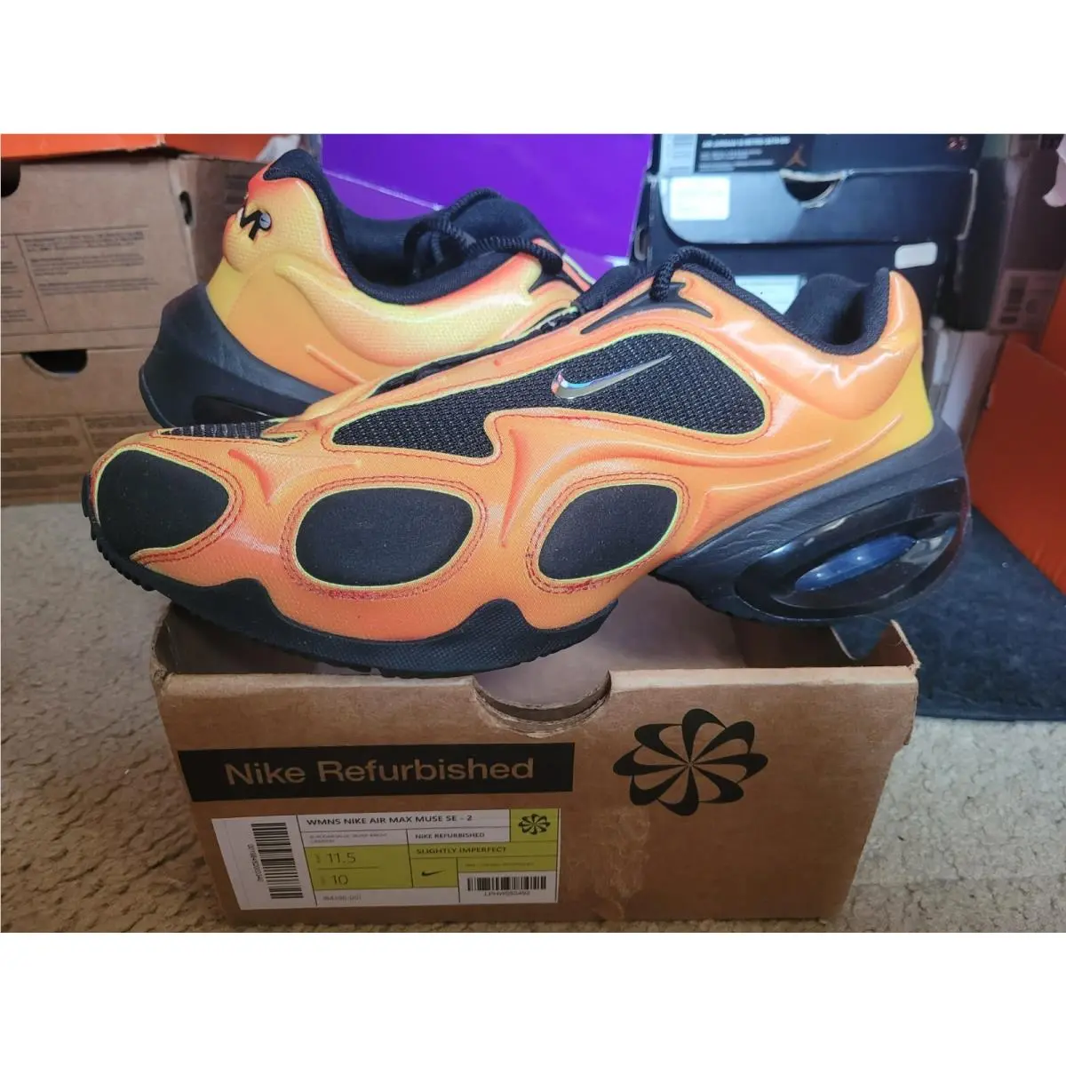 Women Nike Air Max Muse SE Bruce Lee Black Bright Crimson Volt Silver IB4396 001