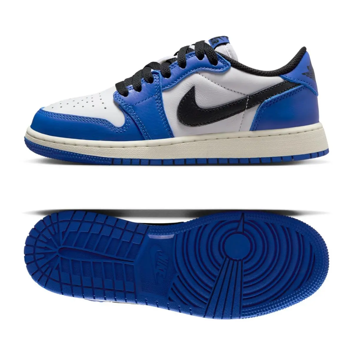 Nike Air Jordan 1 Low White/game Royal/sail/black CZ0858-140 Big Kids` Shoes