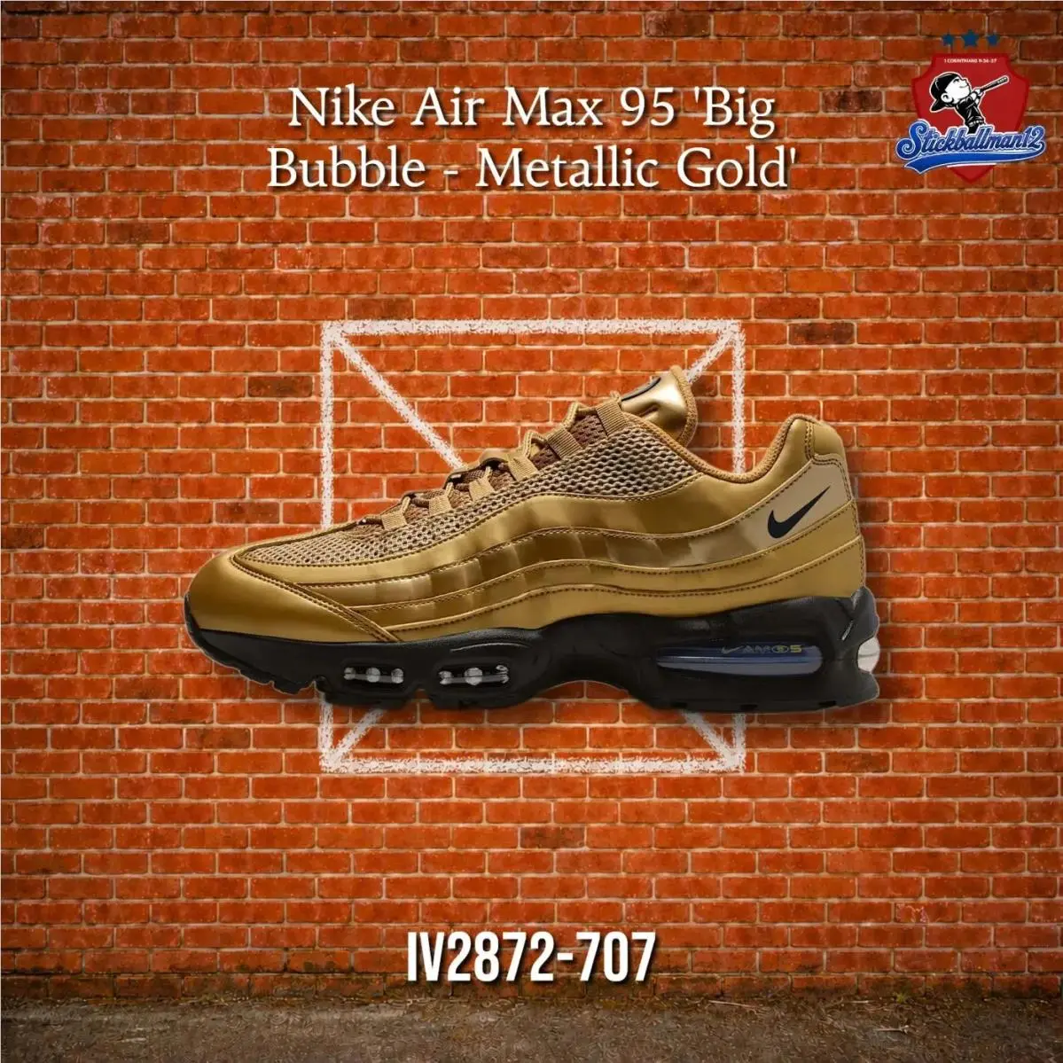 Nike Air Max 95 Big Bubble Metallic Gold IV2872-707 - Multicolor