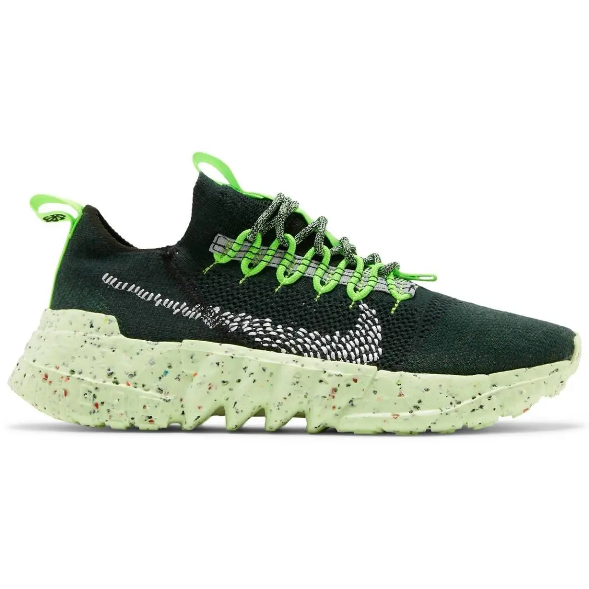 Nike Space Hippie 01 Carbon Green Men Size 8.5 Electric Green Comfortable