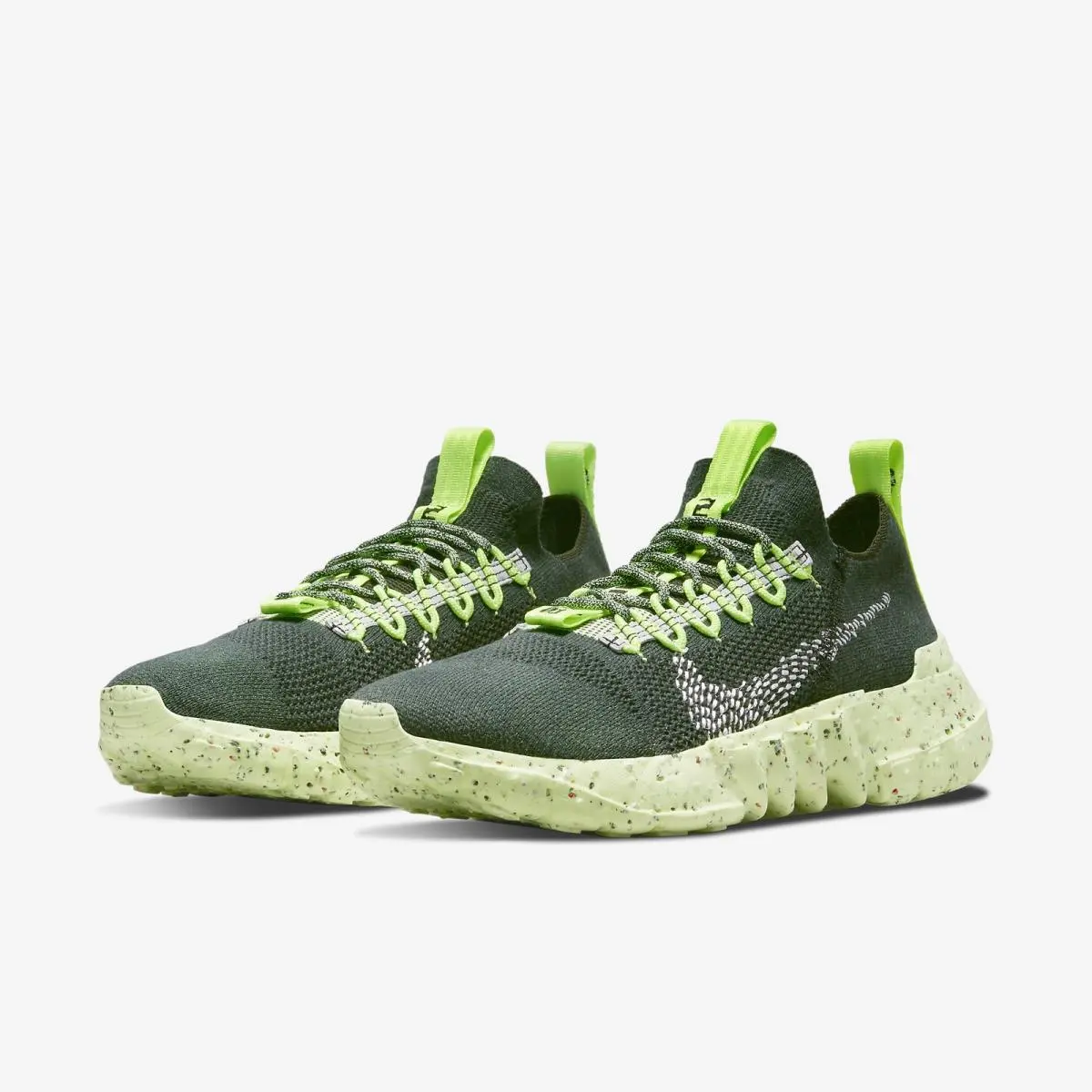 Nike shoes - Carbon Green, White, Electric Green 5