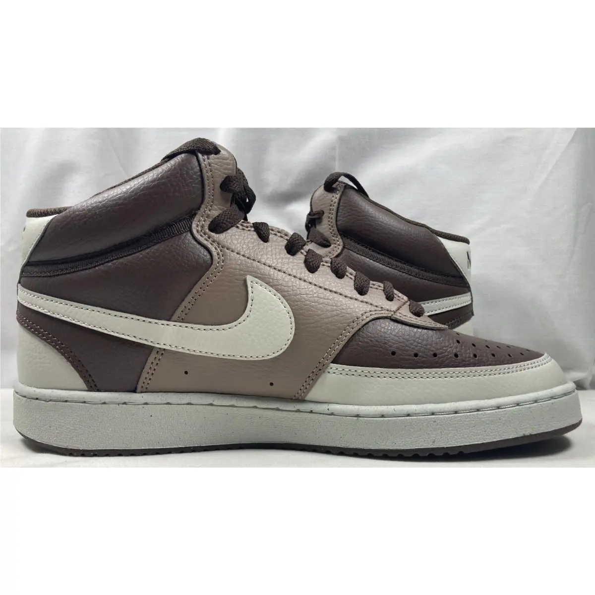 Nike shoes - Court Vision Mid Next Nature - DN3577-200 - Baroque Brown/Light Bone/OS Clair, Shoe: Baroque Brown/Light Bone 10