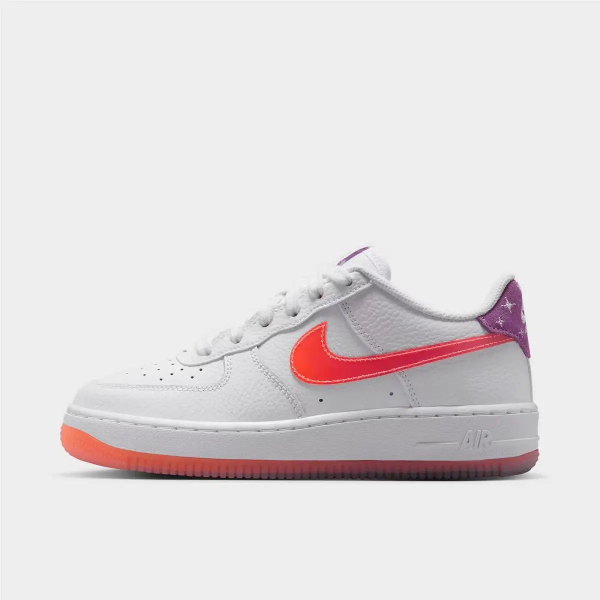 GS Nike Air Force 1 Low White/turf Orange/bright Violet IR5464 100