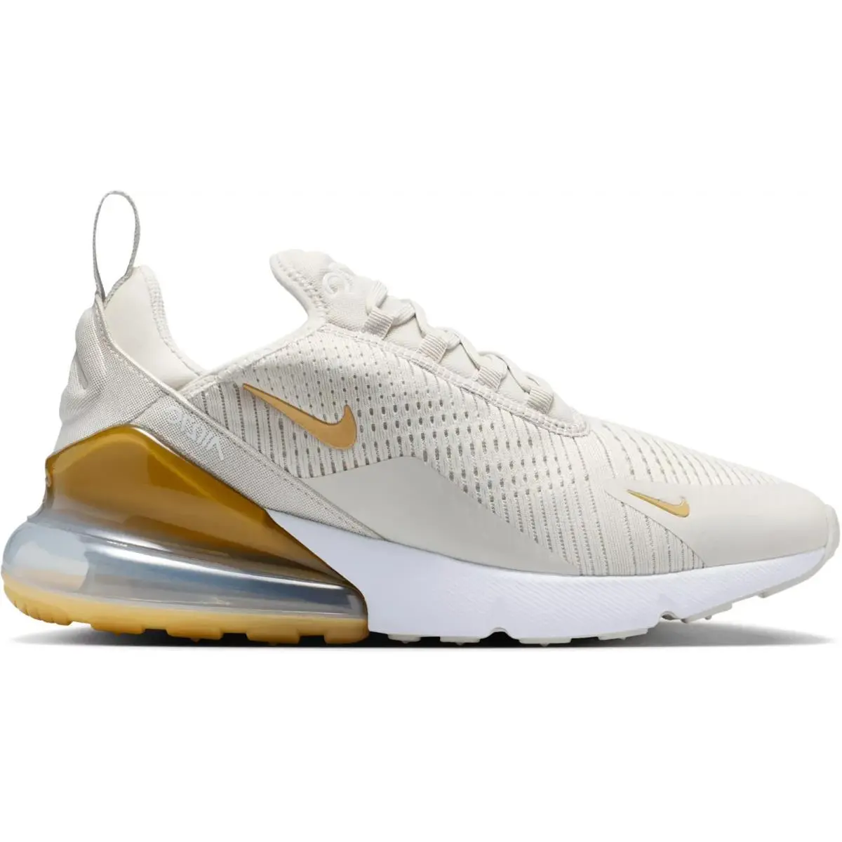 Nike Air Max 270 Womens Low Top Sneaker Light White Metallic Sz 5-11 HJ3222-006