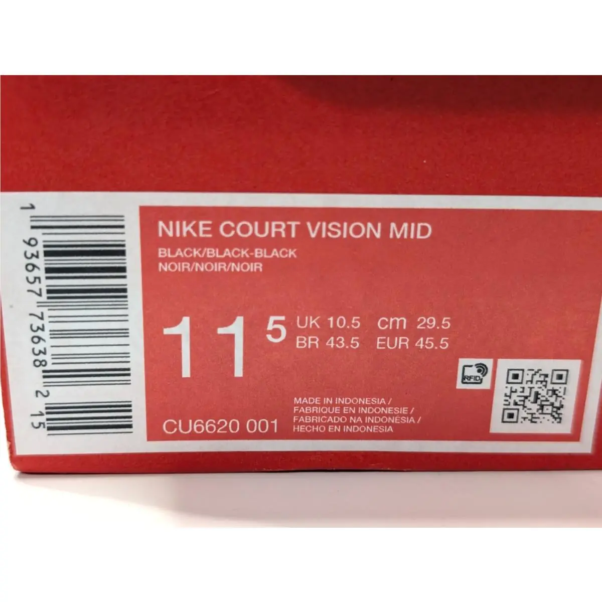 Nike shoes - Nike Court Vision Mid - Court Vision Mid - CU6620-001 - Black 9