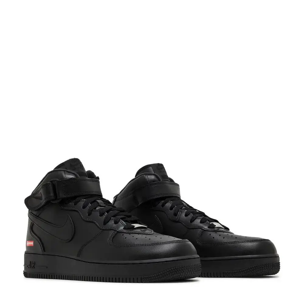 Nike shoes - Nike Air Force 1 Mid x Supreme Box Logo Triple Black - FZ8784-001 - Black 6