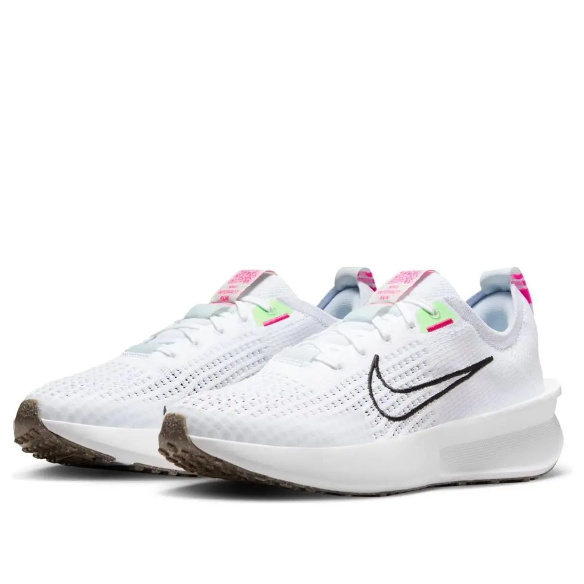 Women`s Multisize Shoes Nike Interact Run White Grey Green FD2292-102 - White