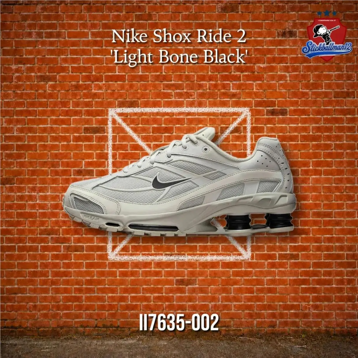 Nike Shox Ride 2 Light Bone Metallic Black II7635-002 - Multicolor