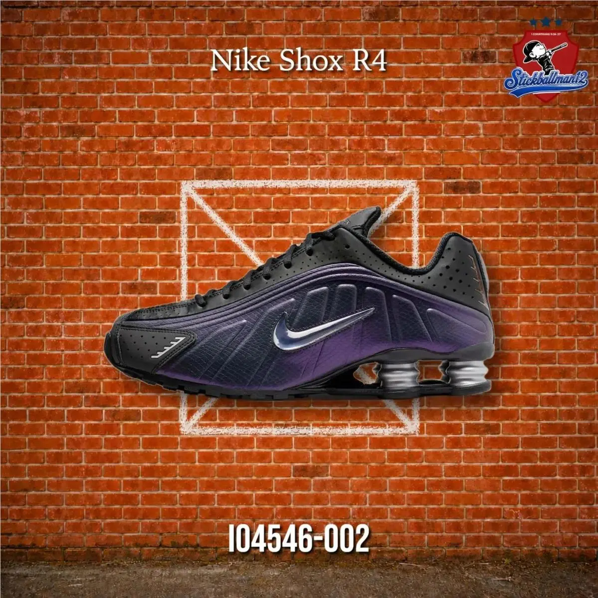 Nike Shox R4 Black Metallic Silver Purple Dynasty IO4546-002