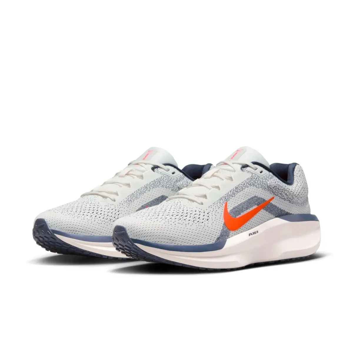 Multisize Nike Air Winflo 11 Sail/orange/blue Men`s Running Shoes FJ9509-103 - Gray