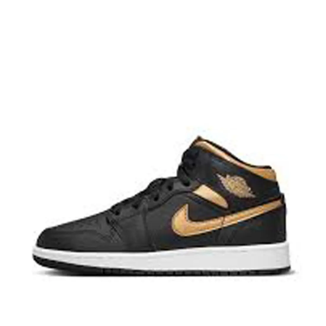 Nike shoes - Jordan 1 Mid Black Metallic Gold - Black 0