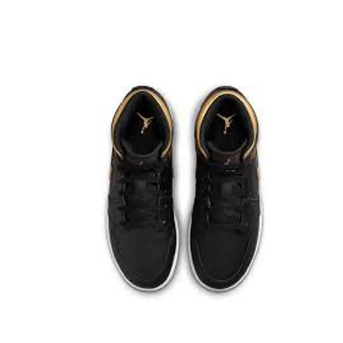 Nike shoes - Jordan 1 Mid Black Metallic Gold - Black 2