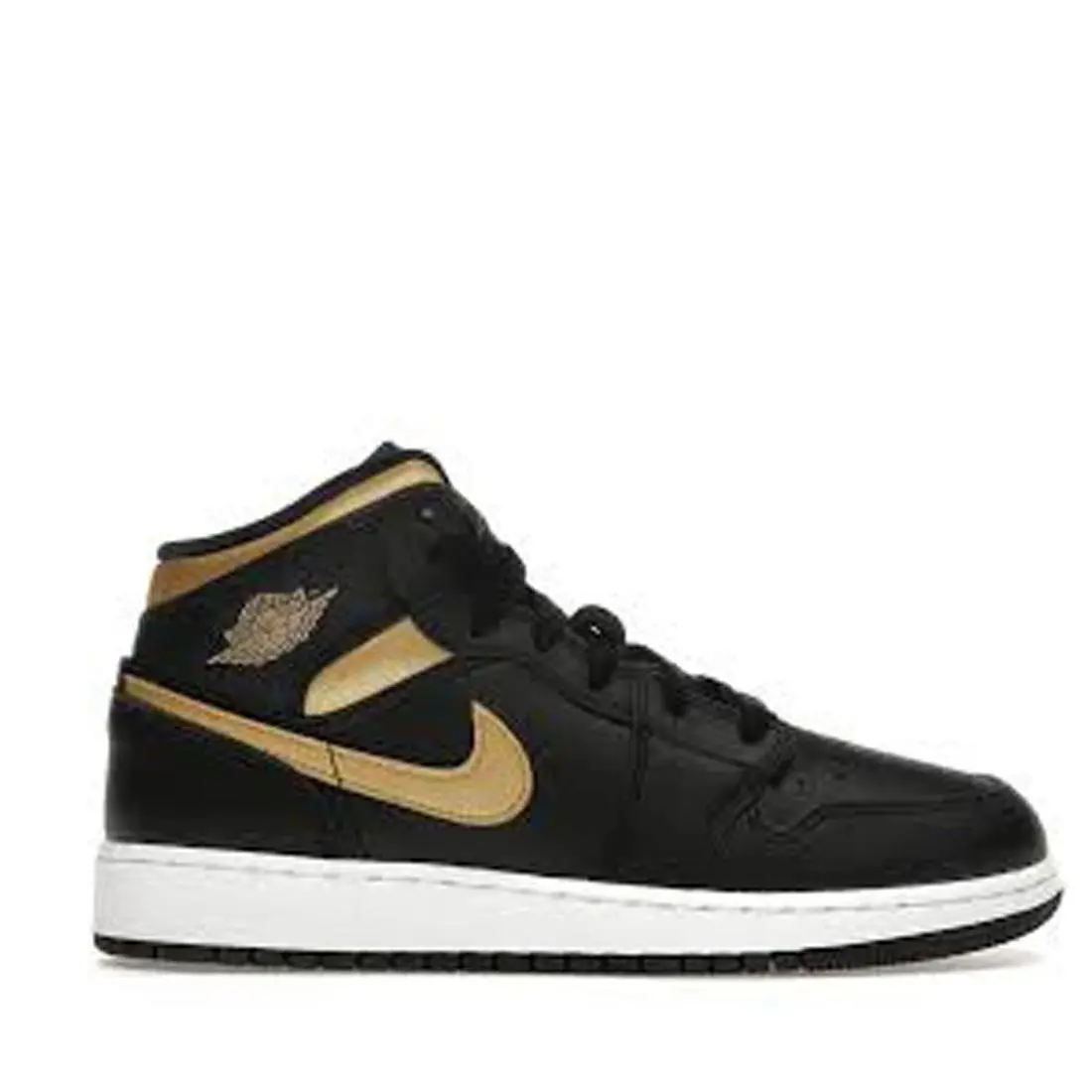 Nike shoes - Jordan 1 Mid Black Metallic Gold - Black 4