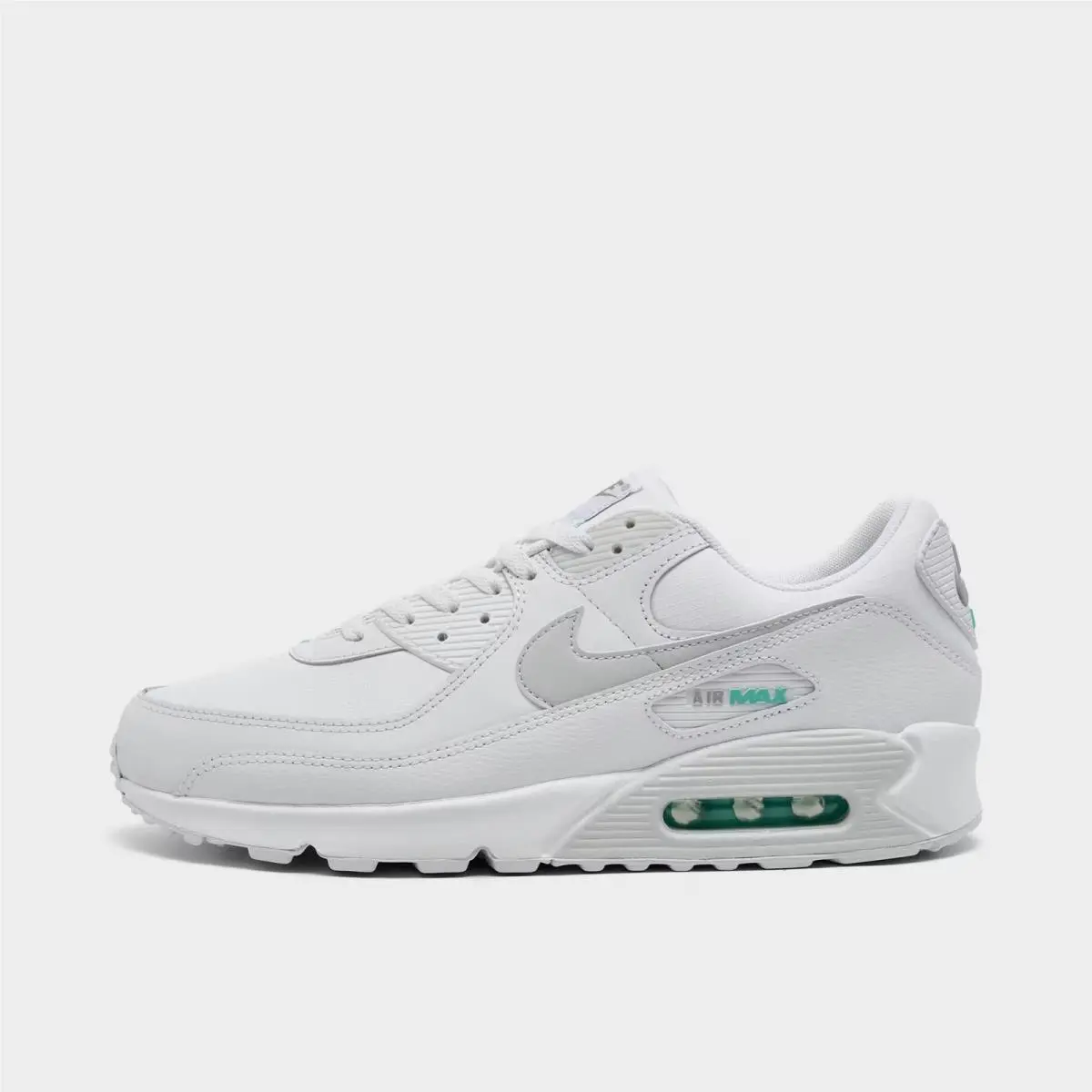 Men`s Nike Air Max 90 White/photon Dust/hyper Turquoise IB7680 101