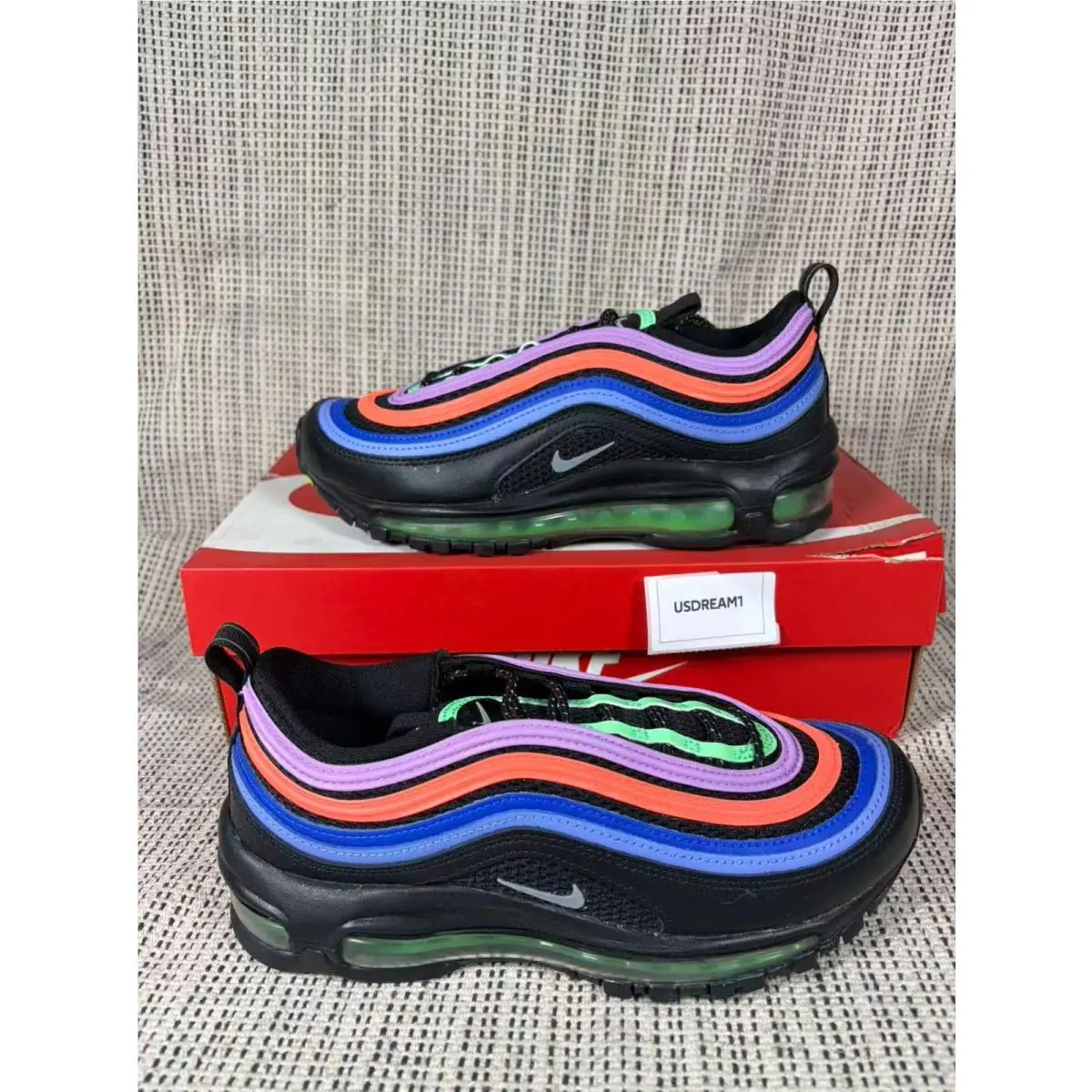 Nike Wmns Nike Air Max 97 `electro Green Fuchsia` Women`s Shoe CW6028-001 - Pink