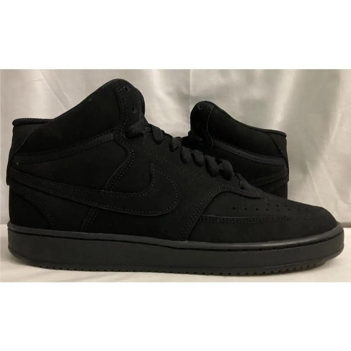 Nike shoes - Nike Court Vision Mid - Court Vision Mid - CU6620-01 - Triple Black, Shoe: Triple Black 7