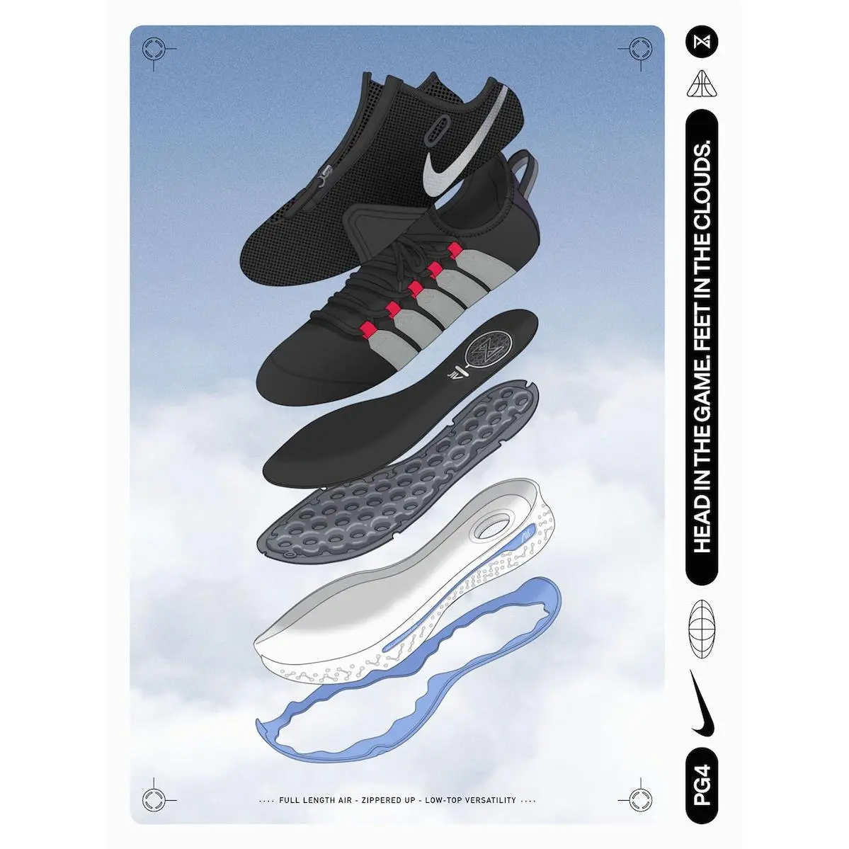 Nike shoes - Nike Pg 4 - Black, White, Light Smoke Grey 4