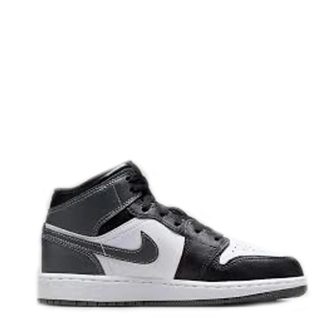 Nike Air Jordan 1 Mid GS Big Kids Black Iron Grey White DQ8423-001 Sneakers