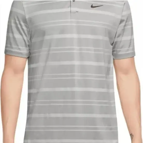 Nike Dri-fit Tour Striped Golf Polo Shirt Various Sizes DR5300 077 Gray