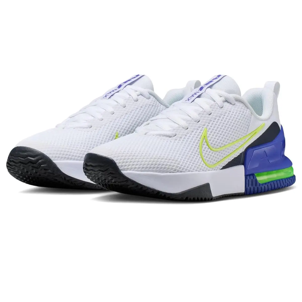 Man`s Sneakers Athletic Shoes  Air Max Alpha Trainer 6 White/Light Lemon Twist/Persian Violet by Nike