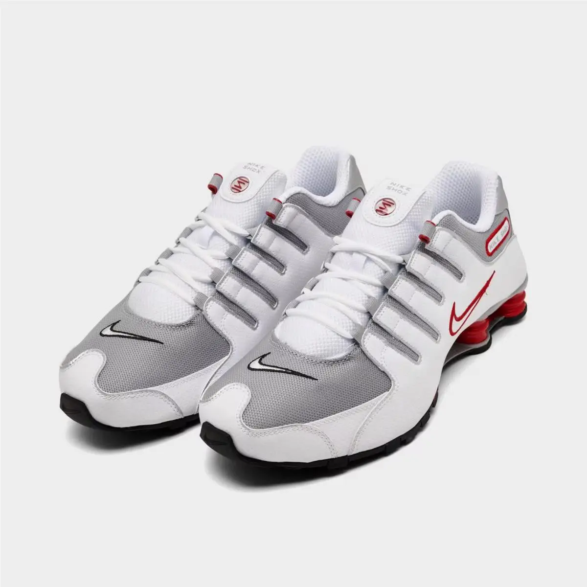 Nike shoes - 378341 104 - White/Sport Red/Cool Grey/Metallic Silver 5