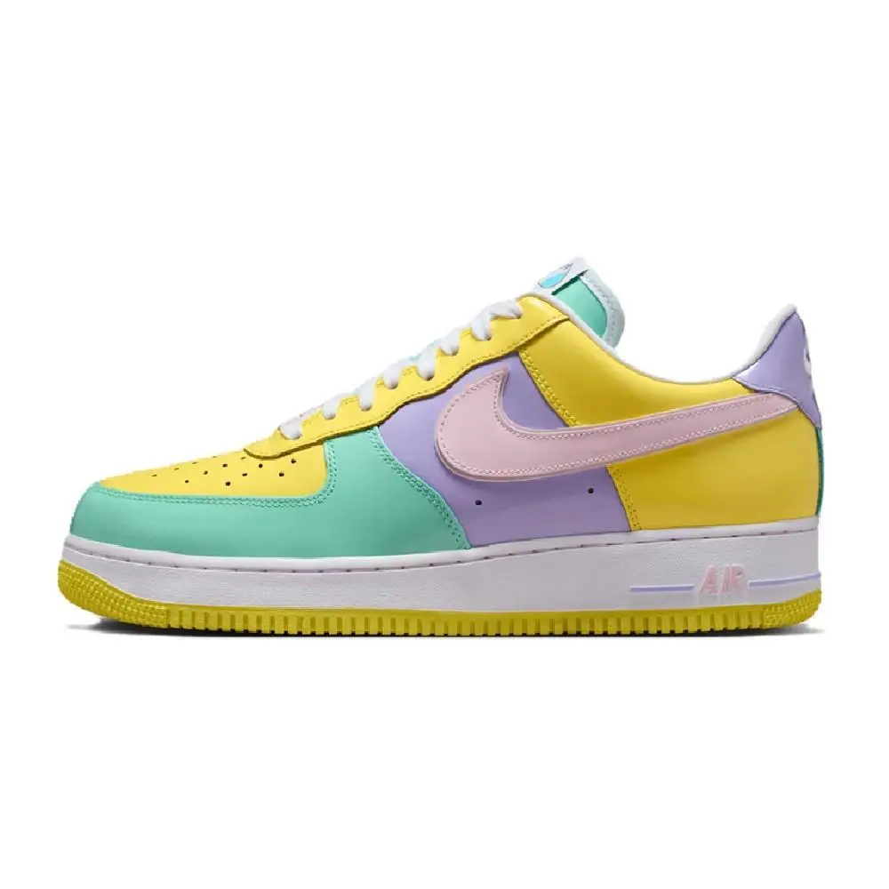 Men`s Nike Air Force 1 `07 Easter Yellow Pulse/pink Foam IQ9706 701 - Yellow Pulse/Pink Foam