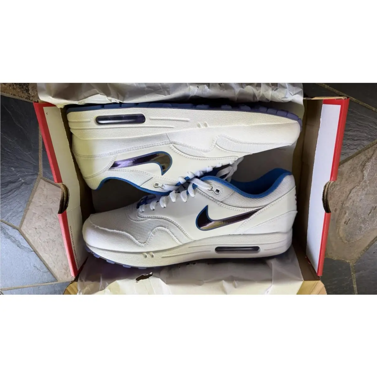 Nike shoes - Nike Air Max 1 - Air Max - IQ2916-100 - White, Blue, Purple 2