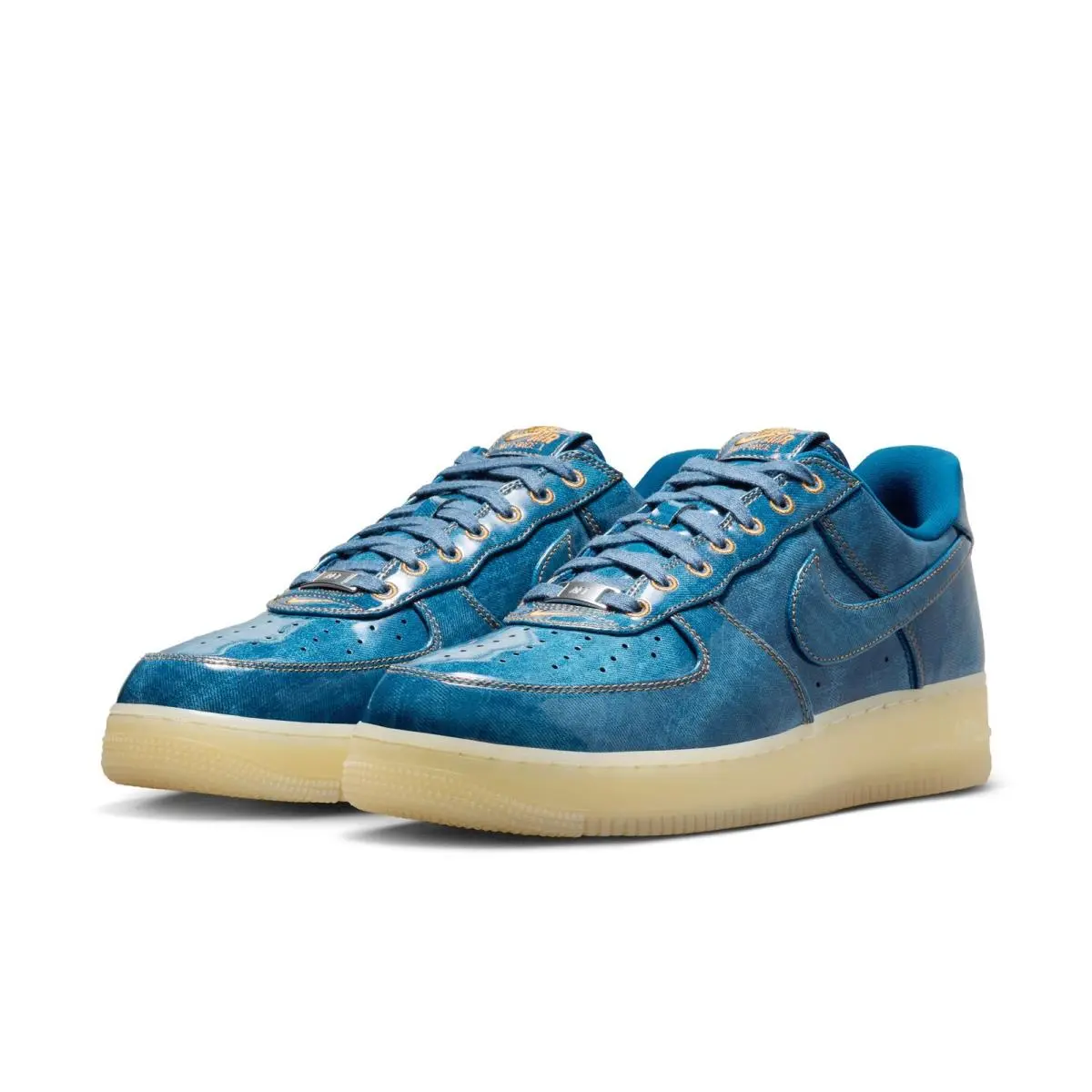 Mens Nike Air Force 1 Retro IM5757-400-SIZE 9.5 - COASTAL BLUE/COASTAL BLUE-NATURAL-FLAX