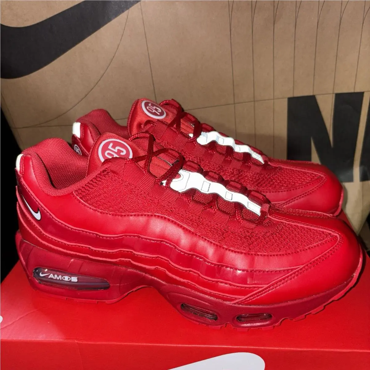Nike Air Max 95 Total 90 Red Big Bubble Nby IB6830-602 Men Size 9